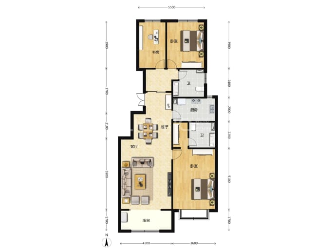 新汇·学府壹号--建面 125m²