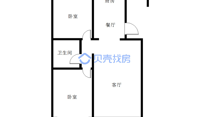 龙景小区 步梯二楼 花园洋房 眼缘不错-户型图