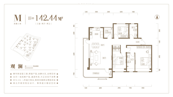 观澜名邸--建面 142.44m²