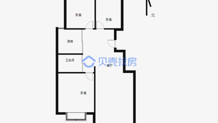 米东区阳光国际公寓大三室精装修-户型图