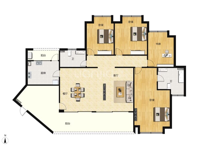 珠光山水御苑--建面 171m²