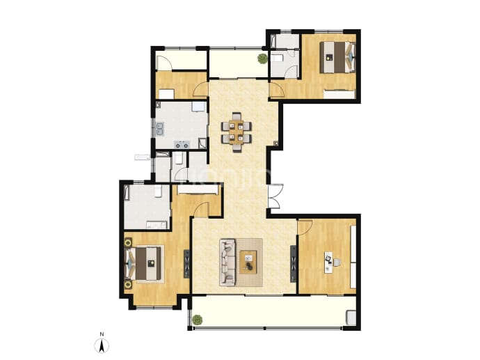 世茂璀璨风华--建面 192m²