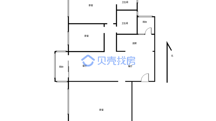 此房是产权98平使用140平米，中间楼层 有钥匙看房方便-户型图