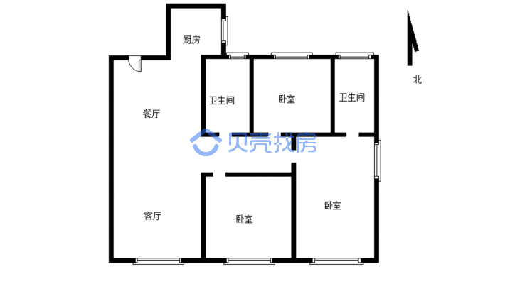 璞玥风华128.65平米工抵房出售-户型图