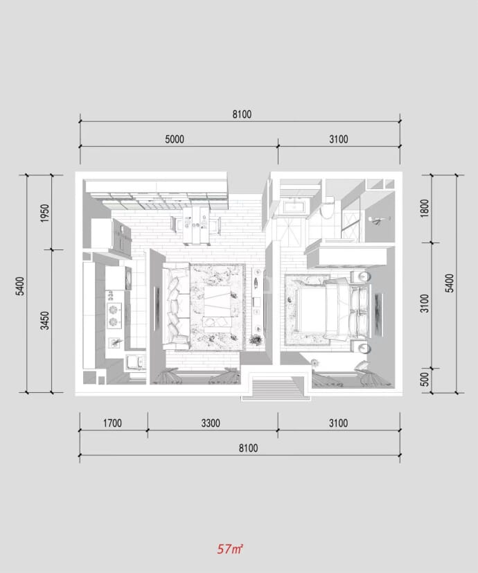 宸悦国际--建面 57m²