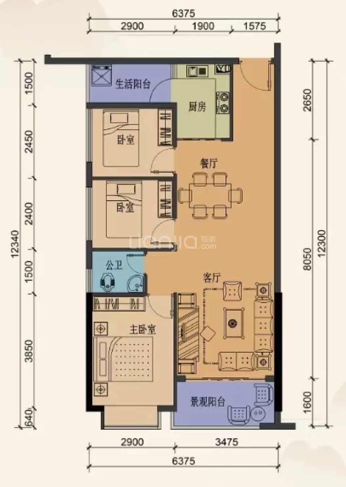 安景阁--建面 89.8m²