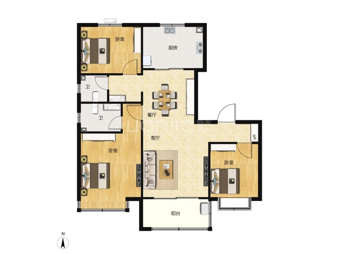 润德雍泽府--建面 135m²