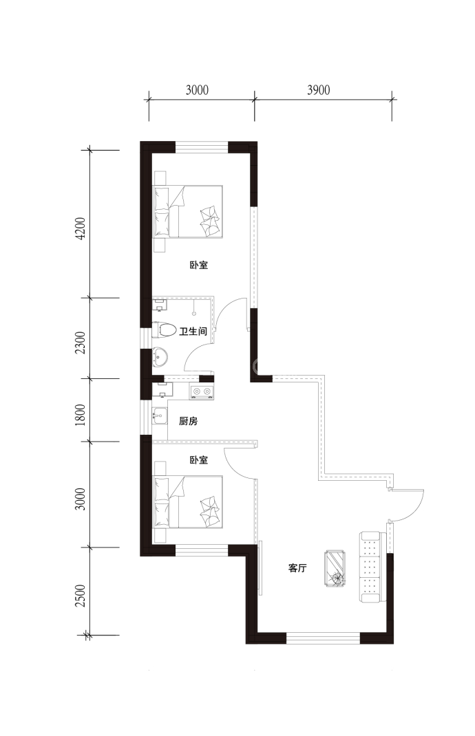 新加坡城--建面 80.58m²