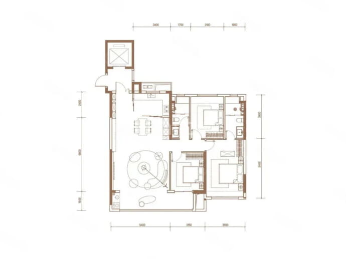 武汉长江天地--建面 140m²