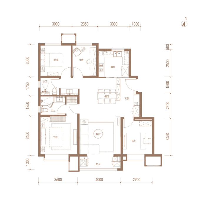 金隅云筑--建面 129m²