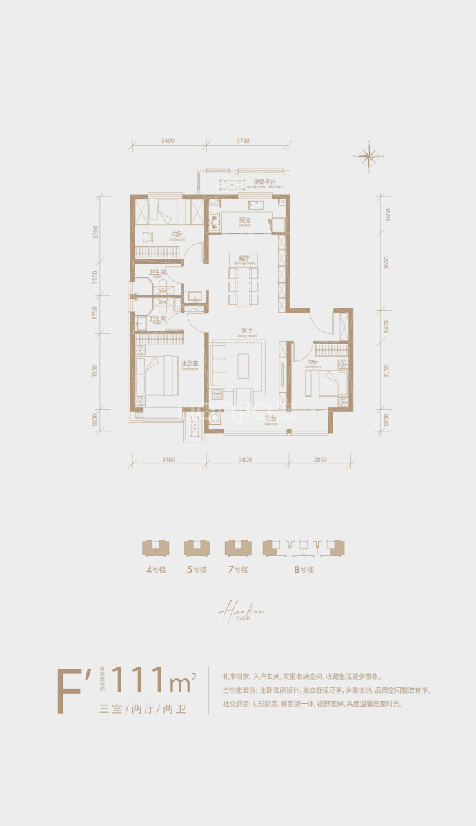 华勘鈺府--建面 111m²