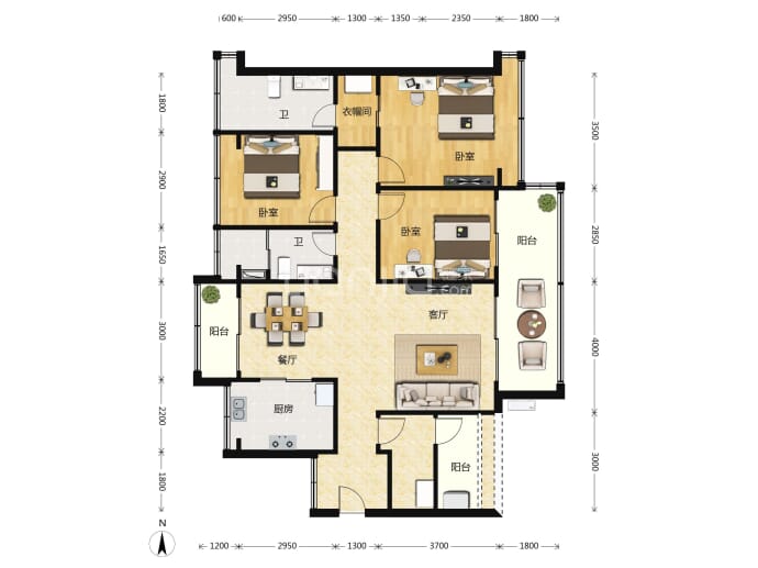 帕佳图·观龙--建面 127m²