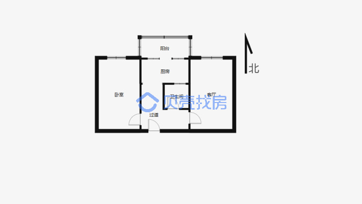 北京路小西沟路口的单身小户型住宅-户型图
