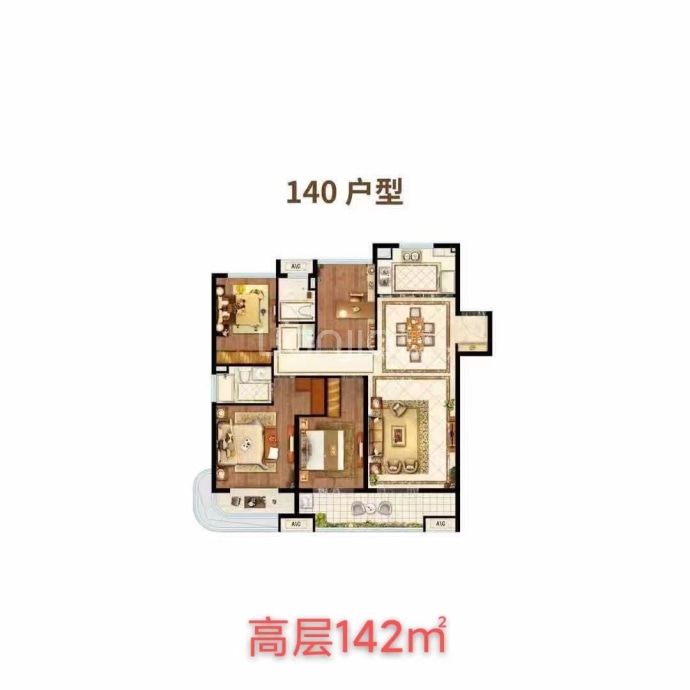 融创湖润园--建面 142m²