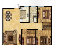 安泰岚海新城3室2厅1卫户型图