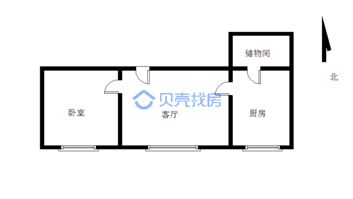 一居室  着急出售 价格可议价-户型图