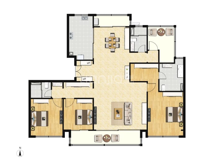 顺德华润置地广场--建面 195m²