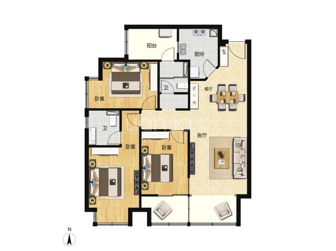 艺城春城玖號--建面 106m²
