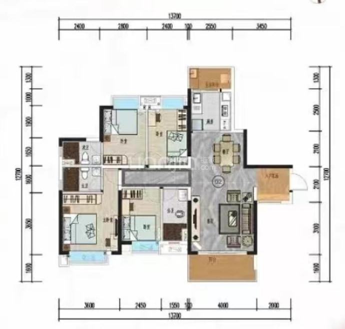 紫荆雅苑--建面 122.69m²