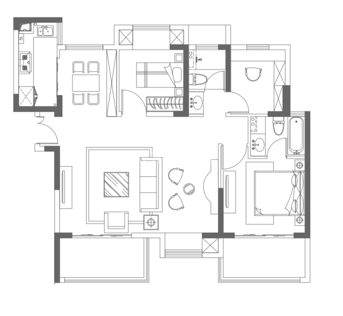 浅隐林泉--建面 118m²