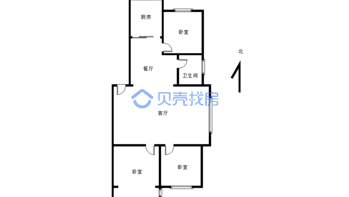 红山郡片区低价盘，单价6000多明厅户型，小区配套完善-户型图