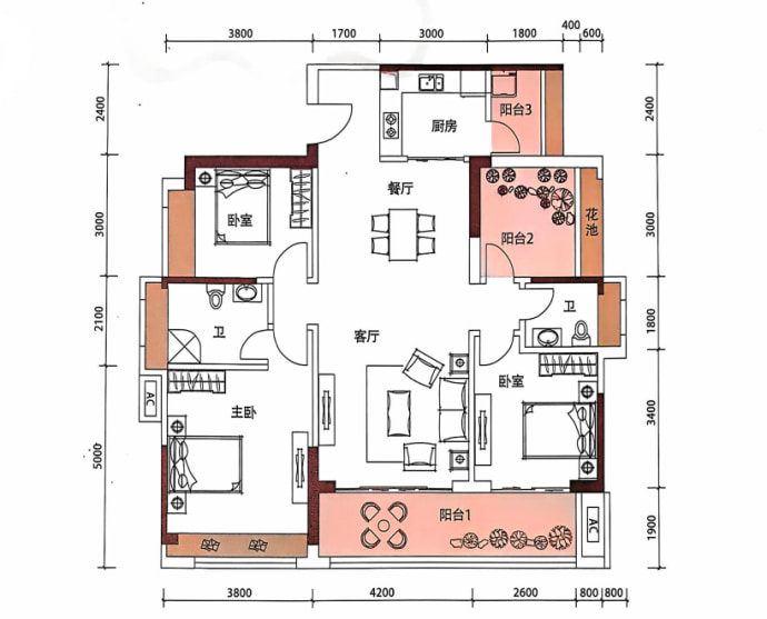 御龙山水--建面 131.8m²