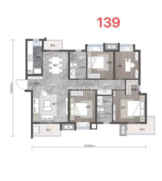 印湖云著--建面 139m²