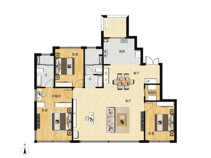 华缦天成--建面 143m²