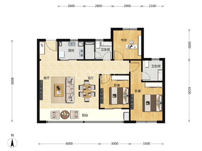 绿城锦玉园--建面 113m²