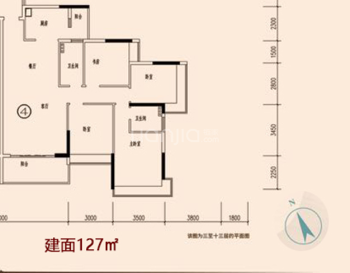 钜隆雅居蓝湾--建面 127m²