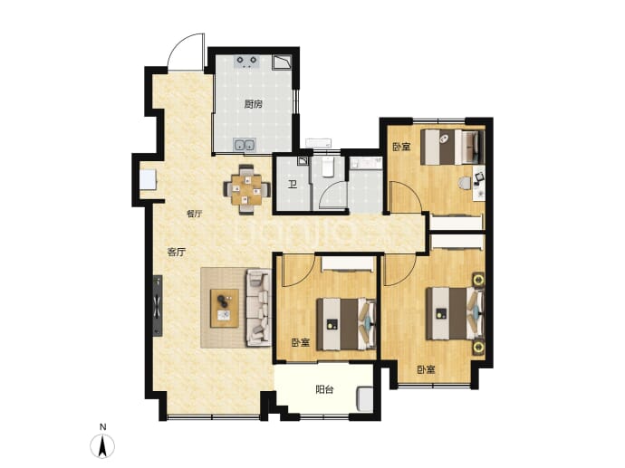 伟星万科星遇光年--建面 102m²