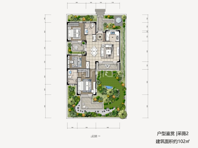 蓝城•威海桃花源--建面 102m²