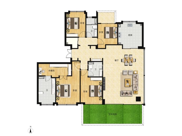 济南瑞府--建面 205m²