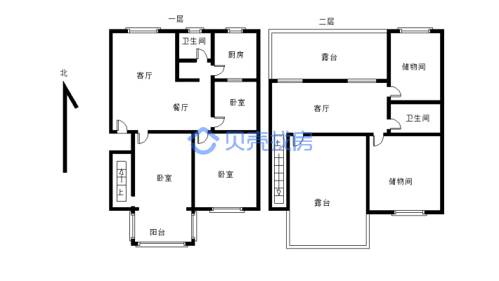 全明户型，4房2厅2卫，好楼层采光好，诚心出售-户型图