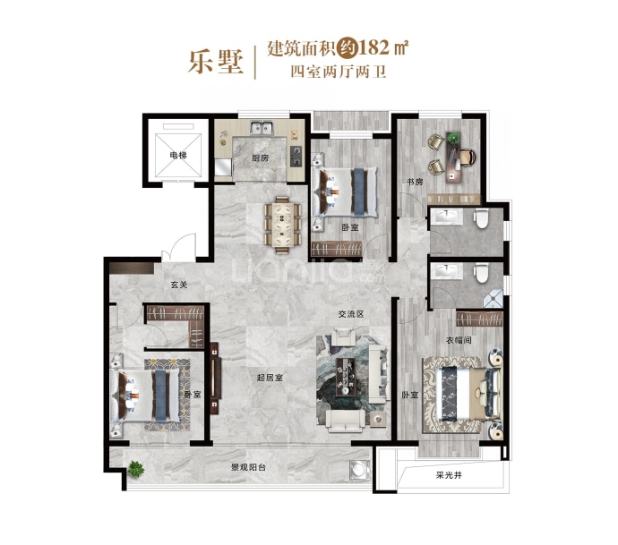 鑫琦新城--建面 182m²