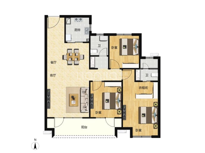 华耀城·佳兆业 洛阳中心·公元印--建面 128m²