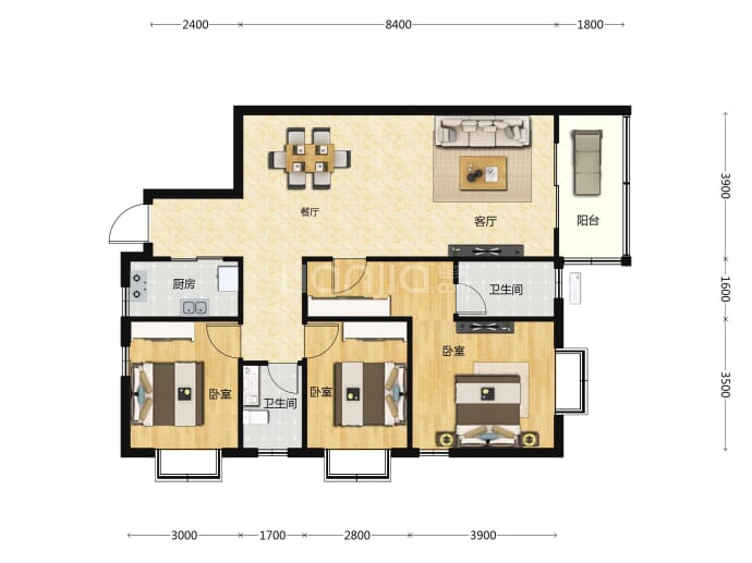 富通雅苑--建面 118m²