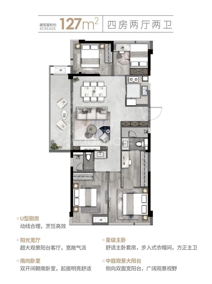 建总云璟未来--建面 127m²