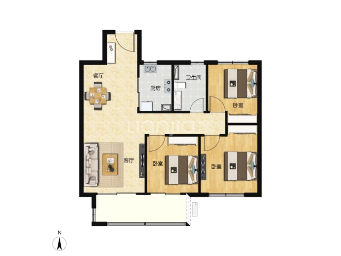 天创长江云栖风华--建面 87m²