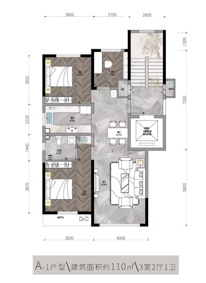 蓝城·睿府书香--建面 110m²