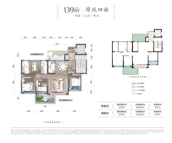 秦基江南府4室3厅2卫户型图