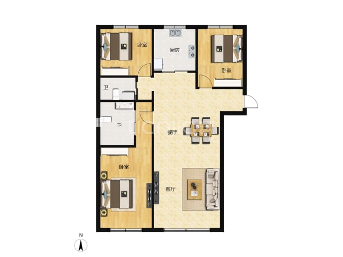 紫煜臻城--建面 128.48m²