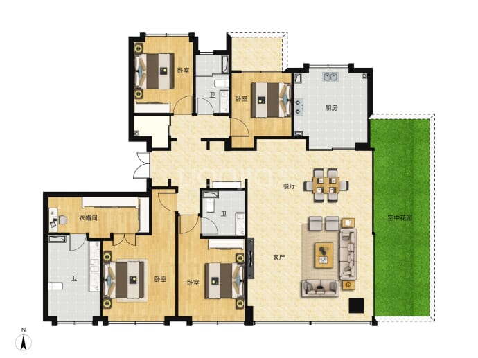 济南瑞府--建面 205m²