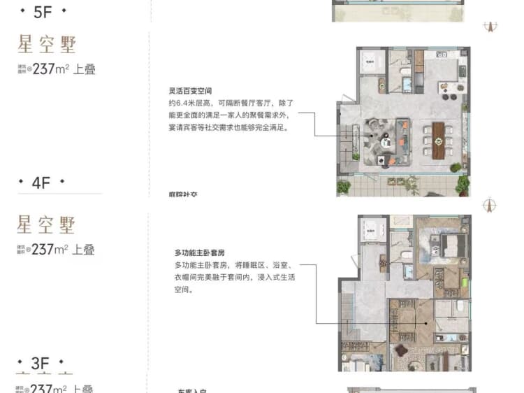 德瑞·屿水湾3室2厅3卫户型图