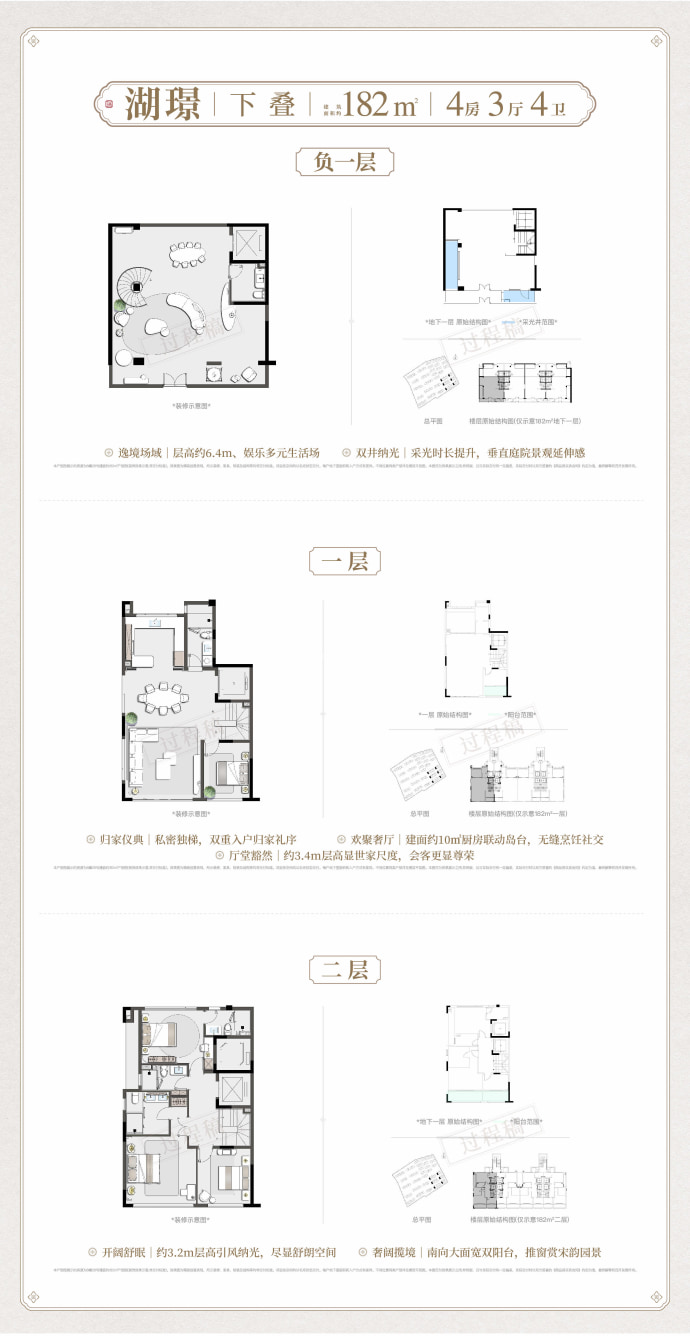 建发瑞湖4室3厅4卫户型图