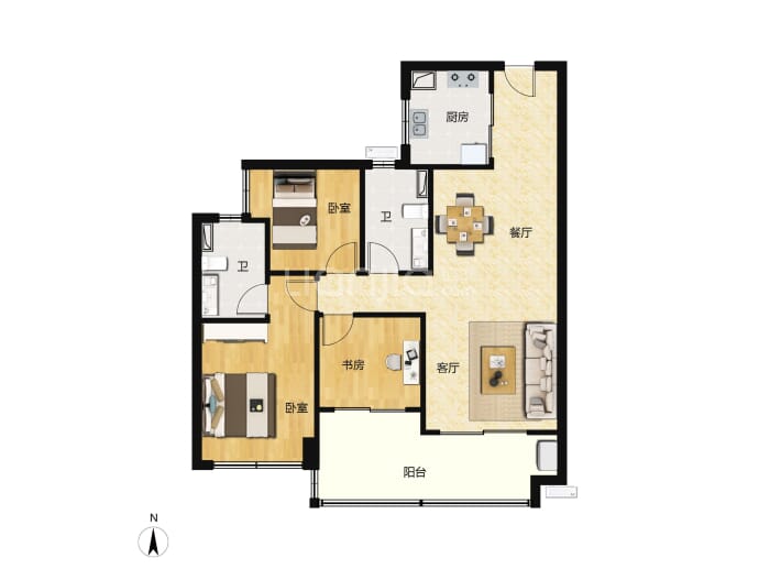 保利罗兰国际4期--建面 97m²