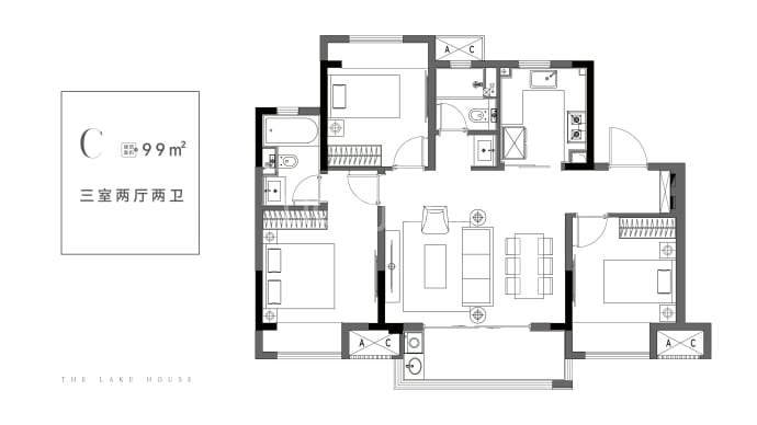 江南禾风云庭--建面 99m²