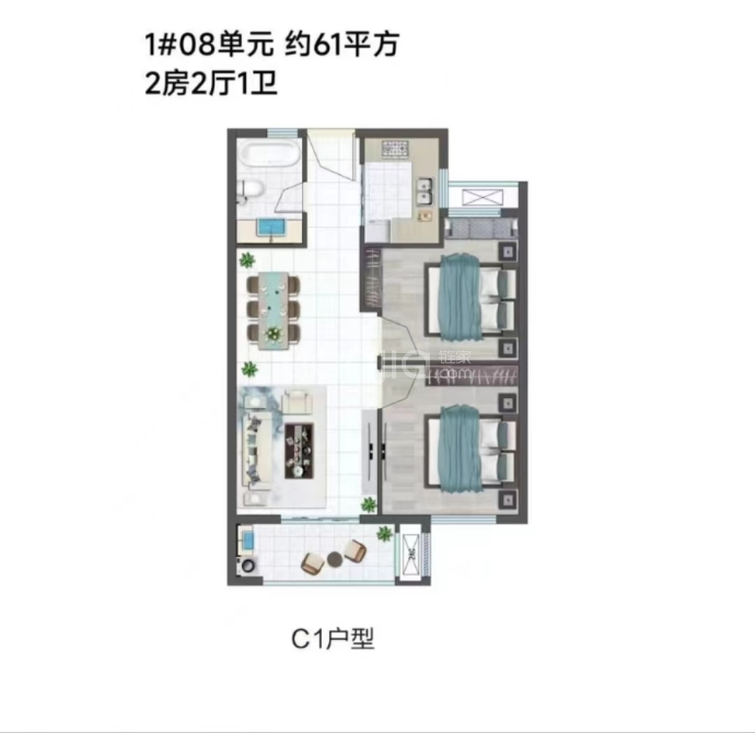 新榕金台郡--建面 61m²