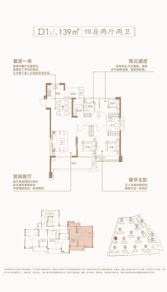 国投新涵首府4室2厅2卫户型图
