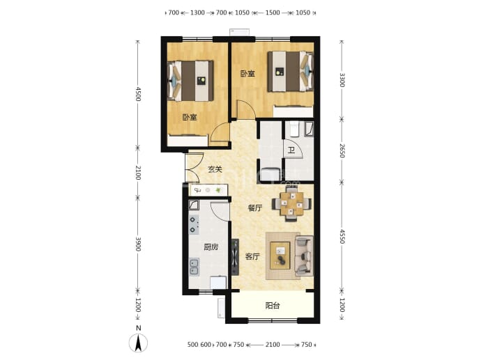 悦谷新城--建面 87m²